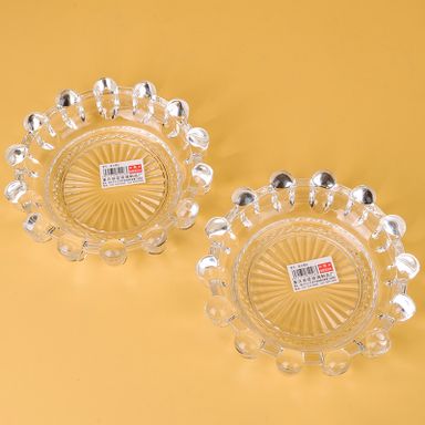 6 inch bead point ashtray (high white material)