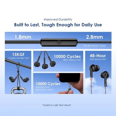 Oraimo CONCH 2 Neo (OEP-320S) 3.5 mm Wired earphones - Black