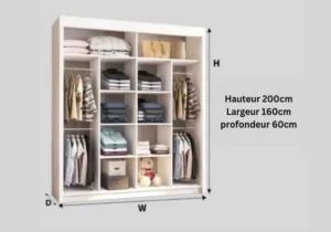 Girona Armoire 2 portes coulissantes