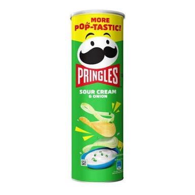 PRINGLES SOUR CREAM & ONION POTATO CHIPS 134G