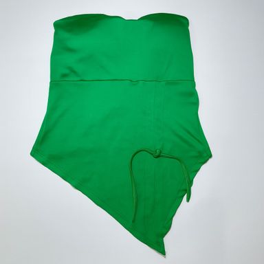 Top verde strapless con lazo lateral - Size M