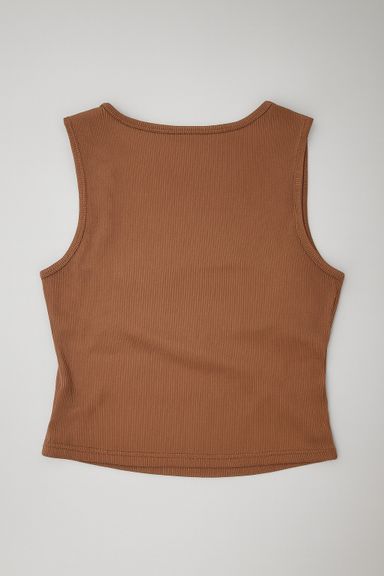 Top marrón con drapeado asimétrico - Size M