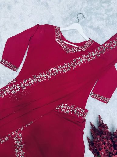 Georgette Anarkili Saree