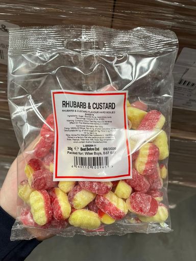 Rhubarb & custard 30x350g BBE 09/26 