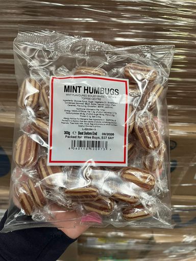 Mint humbugs 30x300g  BBE 09/26 