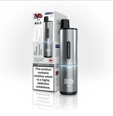 2 case IVG air 4in1 starter kit rechargeable silver edition vape 5x20mg  BBE 20/05/26 