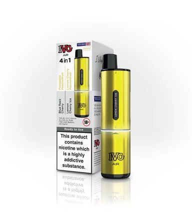 2 case IVG air 4in1 starter kit rechargeable Yellow  edition vape 5x20mg  BBE 20/05/26 