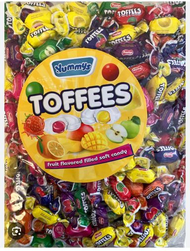 2 cases Yummys centre filled fruit candy toffee 20x250g  BBE 01/10/26 