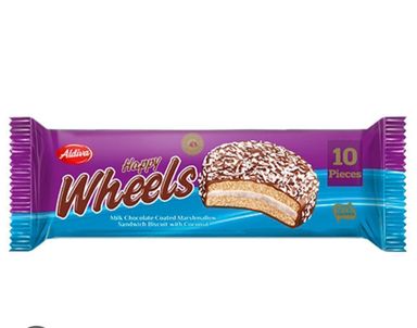 2cases Happy wheels choc & coconut marshmallow sandwich 15x220g  BBE 11/07/26 