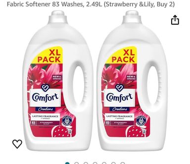 Comfort creations fabric conditioner strawberry and lily 83wash. 4x2.5L