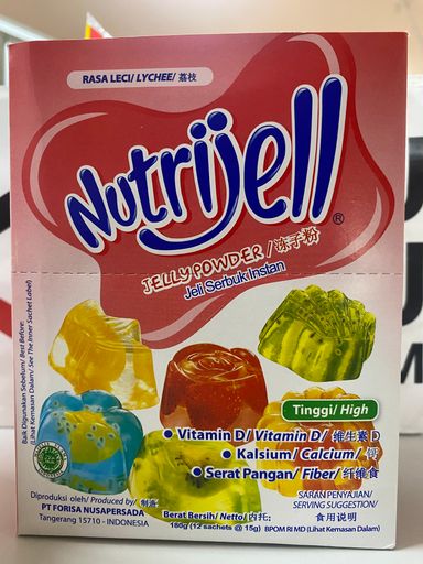 Nutrijell Rasa Leci 1box isi 12Pcs