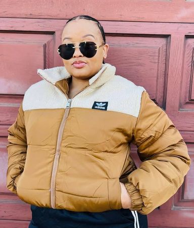 Two-Tone Sherpa Collar Puffer Jacket