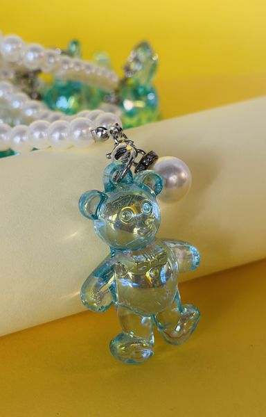 Pearl chain acrylic cartoon pendant