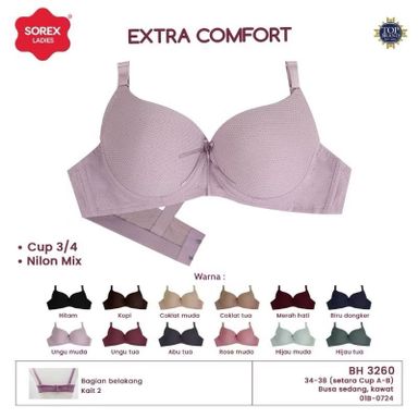 Sorex Bra 3260 Extra Comfort Busa Sedang Kawat Kait 2 Cup B