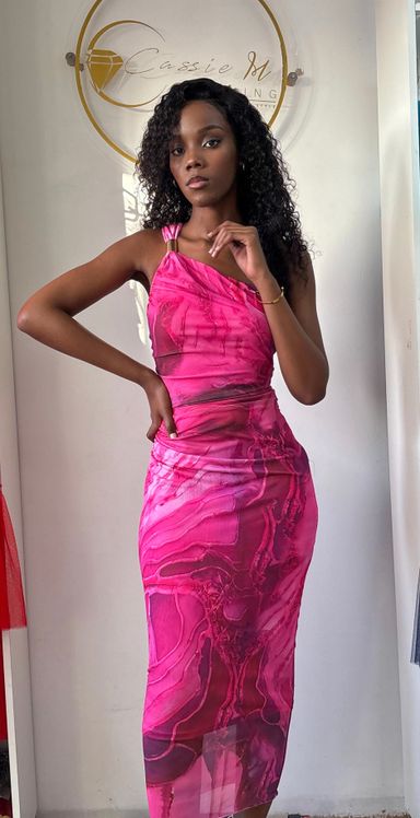 Tye dye mesh bodycon