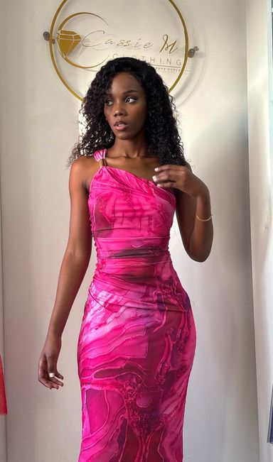 Tye dye mesh bodycon