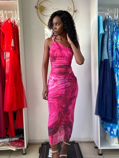Tye dye mesh bodycon