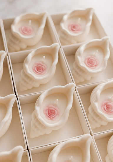 Seashell Candle Wedding Favours