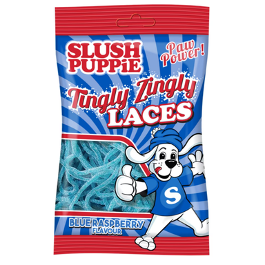 Slush Puppie Tingly Zingly Laces Blue Raspberry Bag 120g