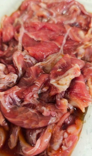 Beef Bulgogi Marinated (not cooked)