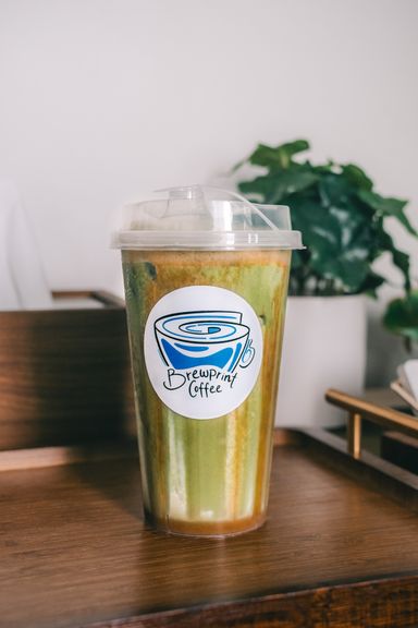 Salted Caramel Matcha Latte