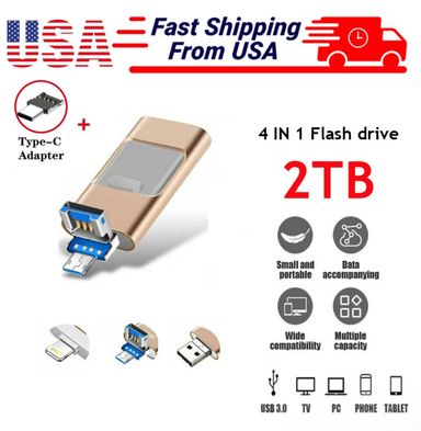 4 in 1 Adapter 512 GB IPhone Android USB Type C