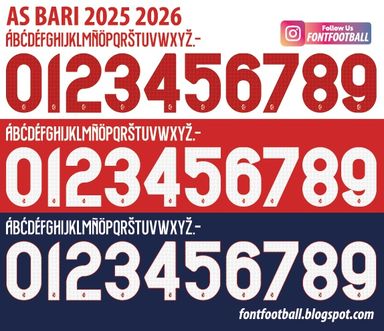 Font Vector AS Bari 2025 2026 kit