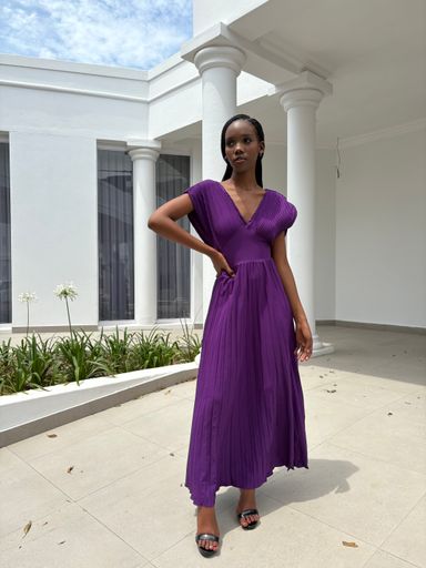 Opulence chic pleat maxi