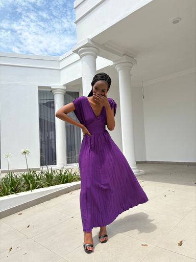 Opulence chic pleat maxi