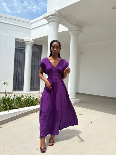 Opulence chic pleat maxi