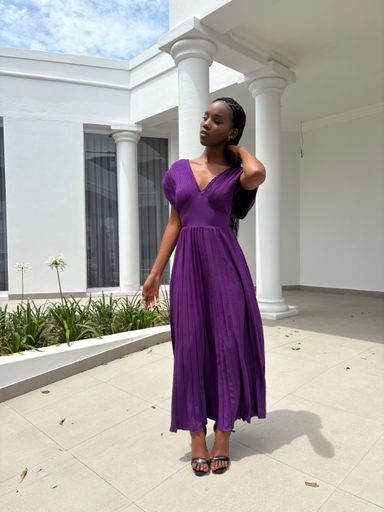 Opulence chic pleat maxi