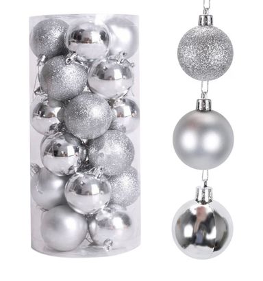 Christmas Baubles Silver