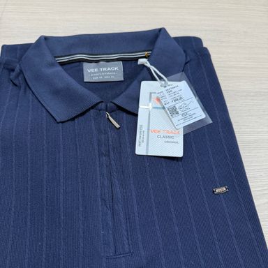 VEE TRACK ZIP COLLAR SET - BLUE BLACK