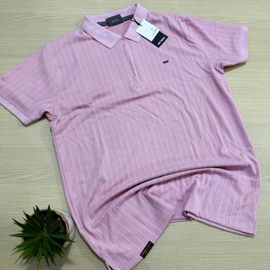 VEE TRACK ZIP COLLAR SET - BABY PINK