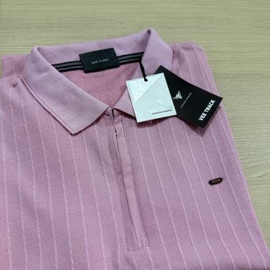 VEE TRACK ZIP COLLAR SET - BABY PINK