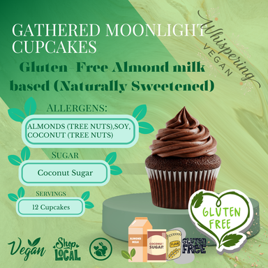 Gathered Moonlight Cupcakes