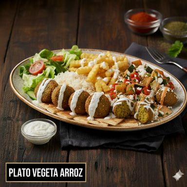 Plato vegetal con arroz