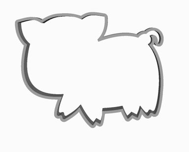Pig outline Cookie Cutter     