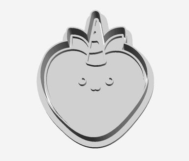 Unicorn Heart with detail Cookie Cutter  