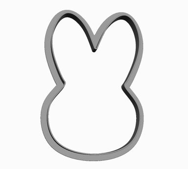 Bunny Head outline Cookie Cutter      