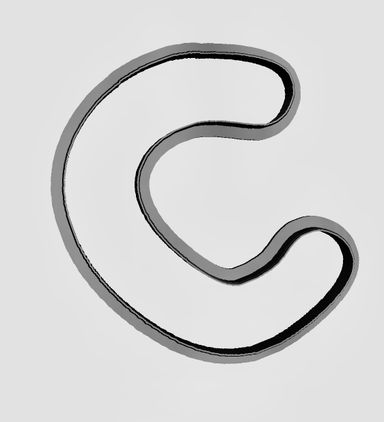 C (alfabet) Cookie Cutter         