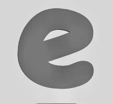 e (alfabet) Cookie Cutter          