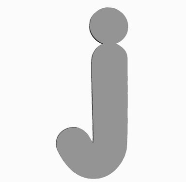 j (alphabet) Cookie Cutter             
