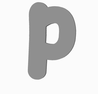 p (alphabet) Cookie Cutter                   