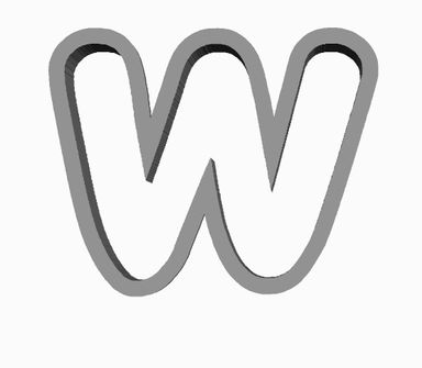 w (alphabet) Cookie Cutter                      