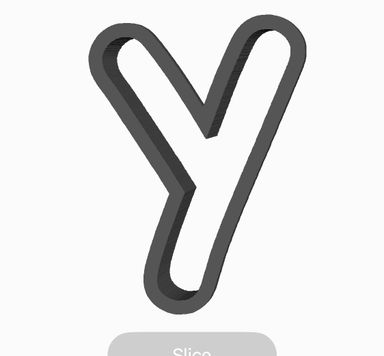 y (alphabet) Cookie Cutter                   