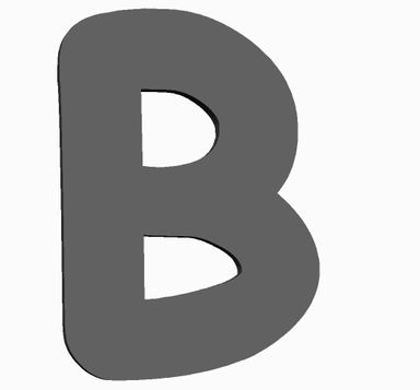 B (alphabet) Cookie Cutter                    