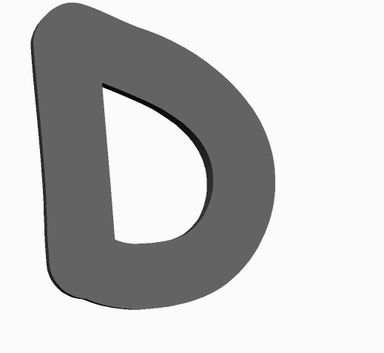 D (alphabet) Cookie Cutter                    