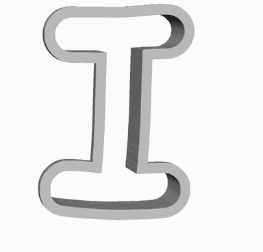 I (alphabet) Cookie Cutter                       