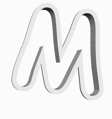 M (alphabet) Cookie Cutter                        